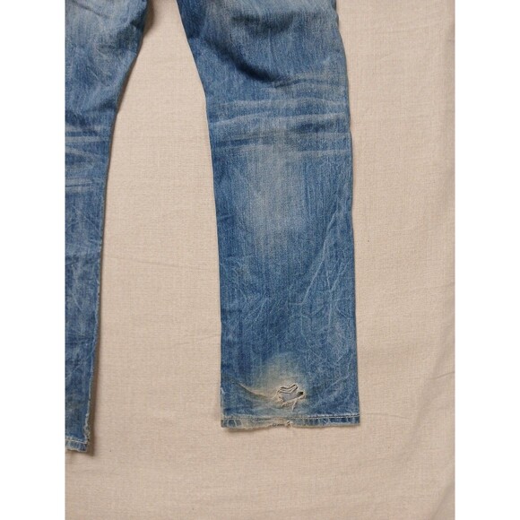 Rock Revival Men's VICTOR Straight Denim Jeans Size 36 Light Wash Distressed - Picture 15 of 16